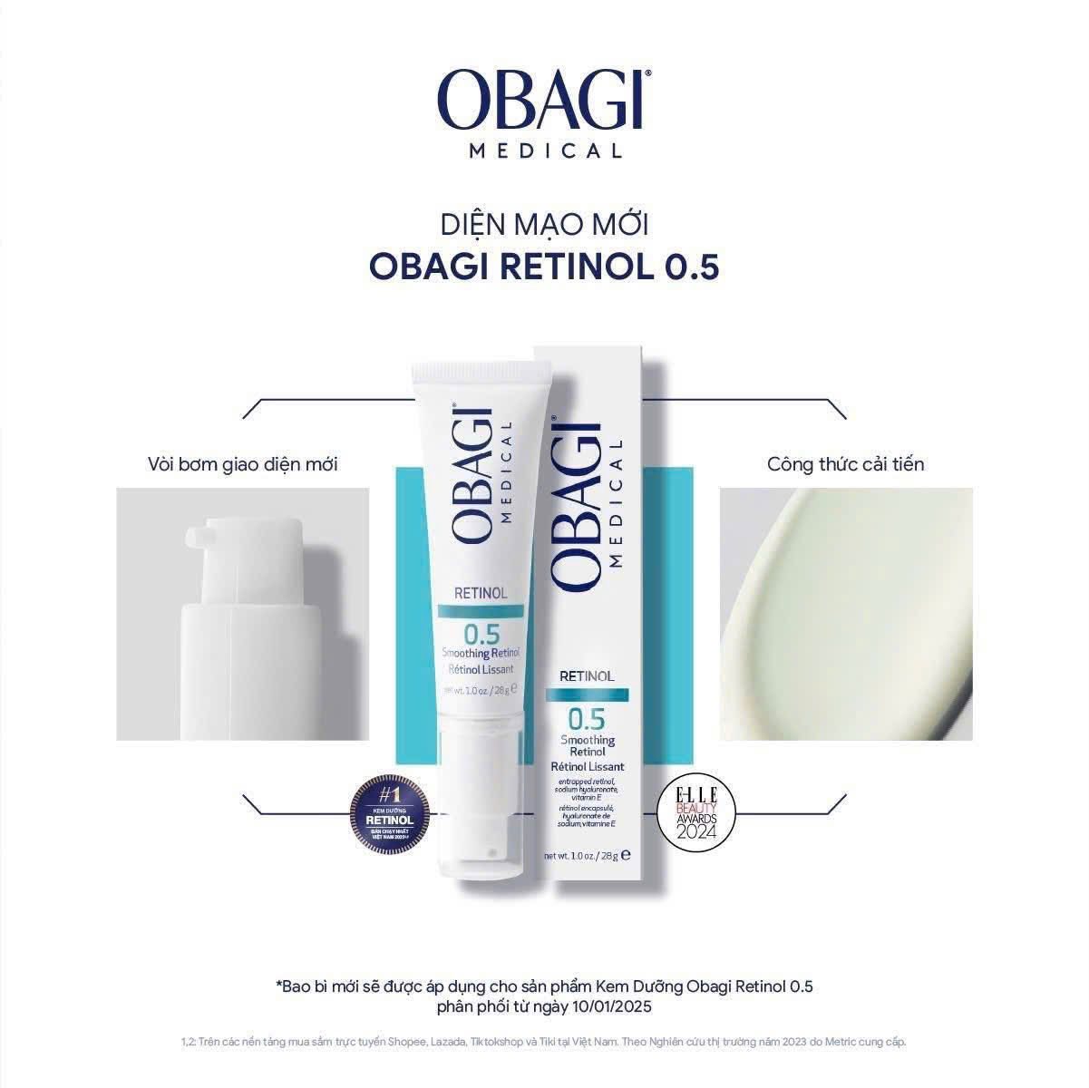Kem dưỡng ẩm giảm nếp nhăn Obagi Retinol 0.5 28g - Ảnh 2