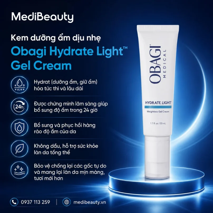 Kem dưỡng ẩm dịu nhẹ 24h Obagi Hydrate Light Weightless Gel Cream - Ảnh 2
