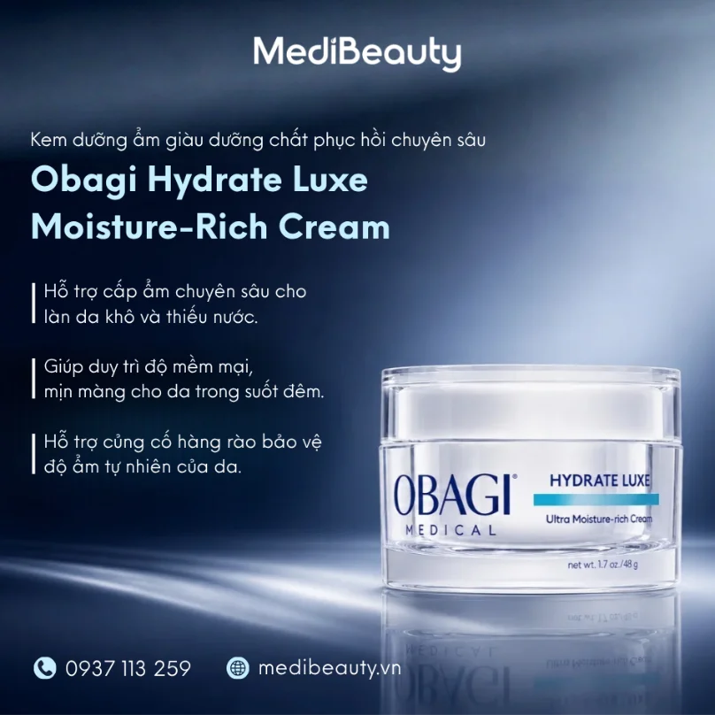 Kem dưỡng ẩm giàu dưỡng chất phục hồi chuyên sâu Obagi Hydrate Luxe Moisture-Rich Cream - Ảnh 4