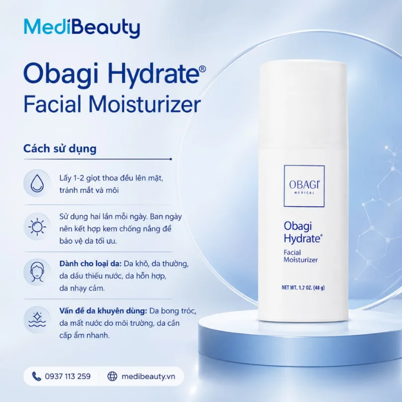 Kem dưỡng cấp ẩm suốt 8 giờ Obagi Hydrate Facial Moisturizer - Ảnh 3