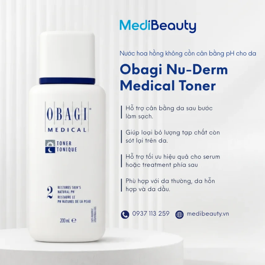 Nước hoa hồng không cồn cân bằng pH cho da Obagi Nu-Derm Medical Toner - Ảnh 4
