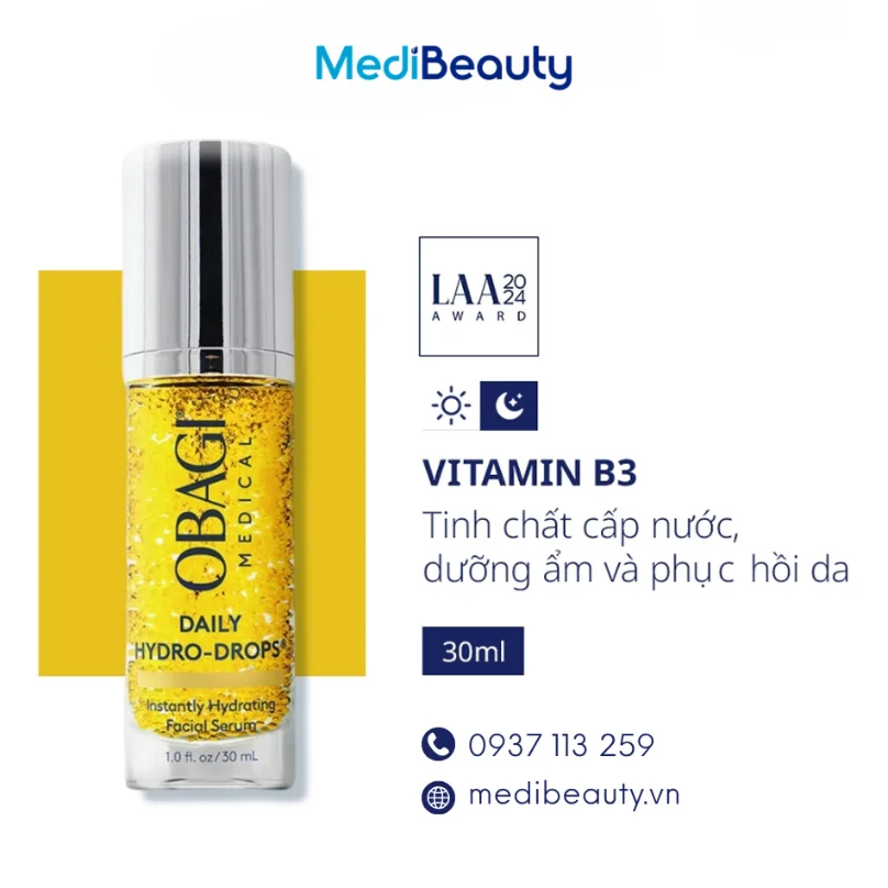 Tinh Chất Serum Vitamin B3 Dưỡng Ẩm Làm Dịu Da Obagi Daily Hydro-Drops Facial Serum - Ảnh 4